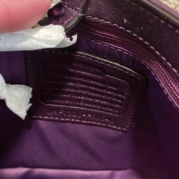 NWT Coach Purple Patent Leather Mini Tote - Picture 4 of 10